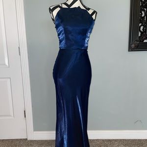 Faviana **2 piece navy formal dress**